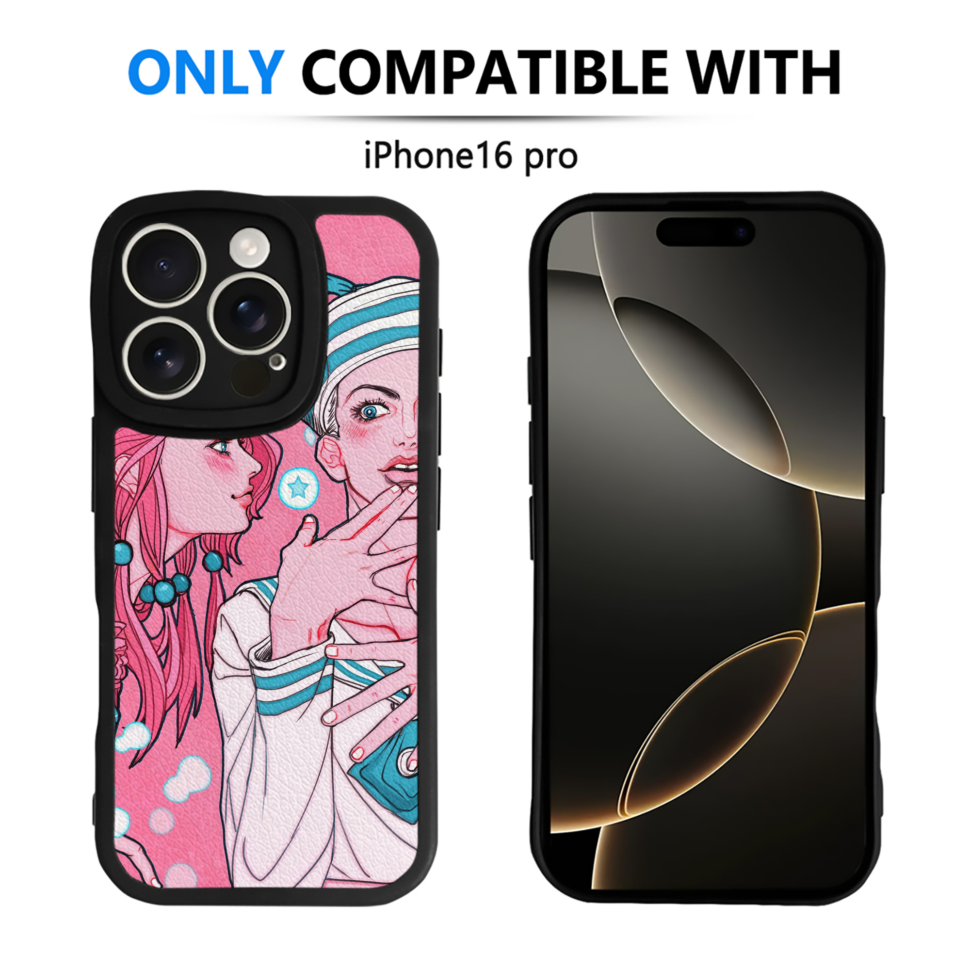 （画像用） ジョジョの奇妙な冒険 JoJo's Bizarre Adventure 【iPhone 16シリーズ対応】シリコンスマホケース（レザー調） 材質：シリコン